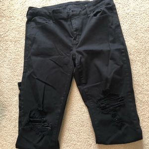American Eagle Hi-rise black jeans